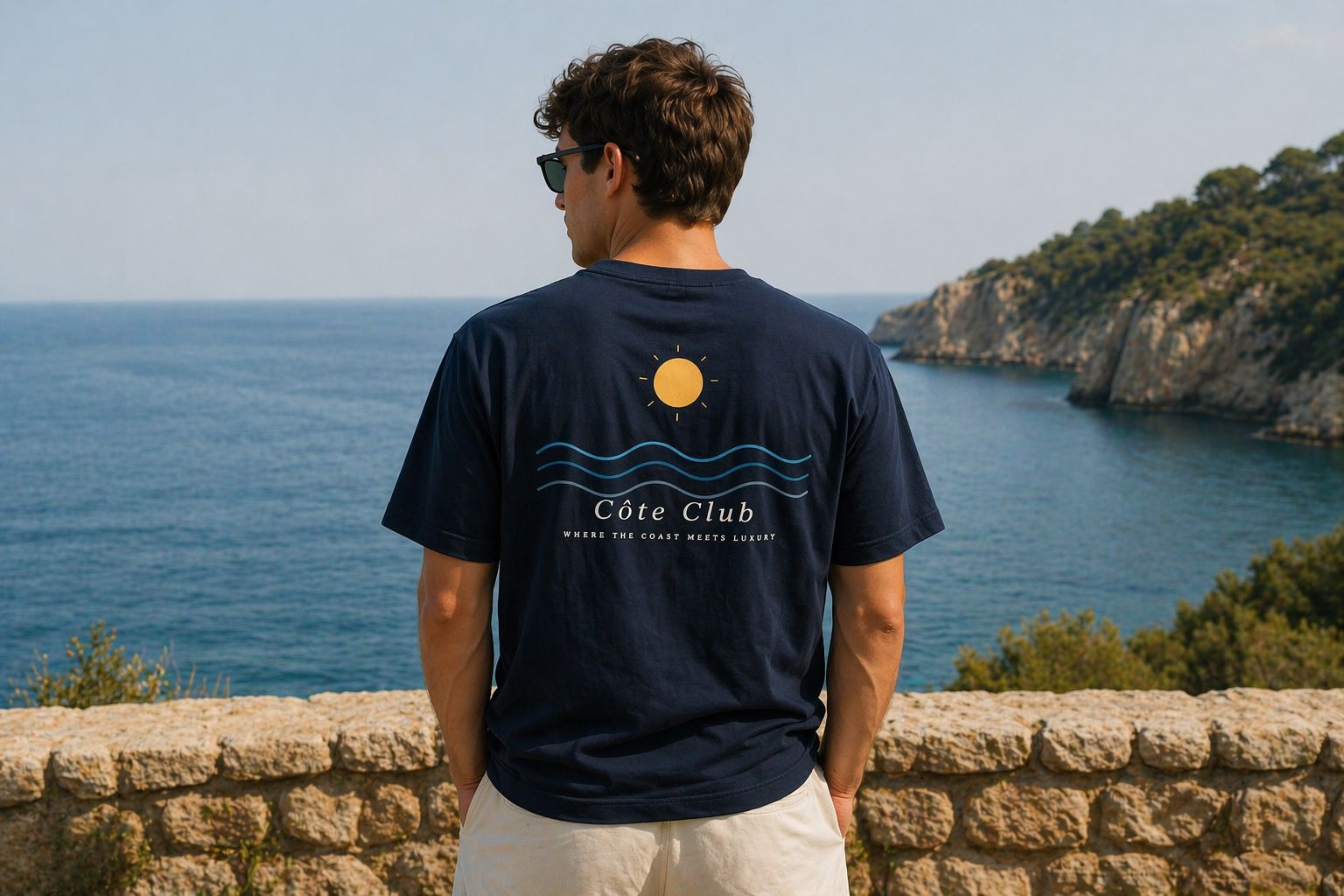 Minimal Sun & Waves T-Shirt
